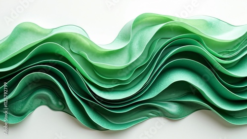 Abstract Seaweed, Vibrant Green Flowing Texture, Intricate Details