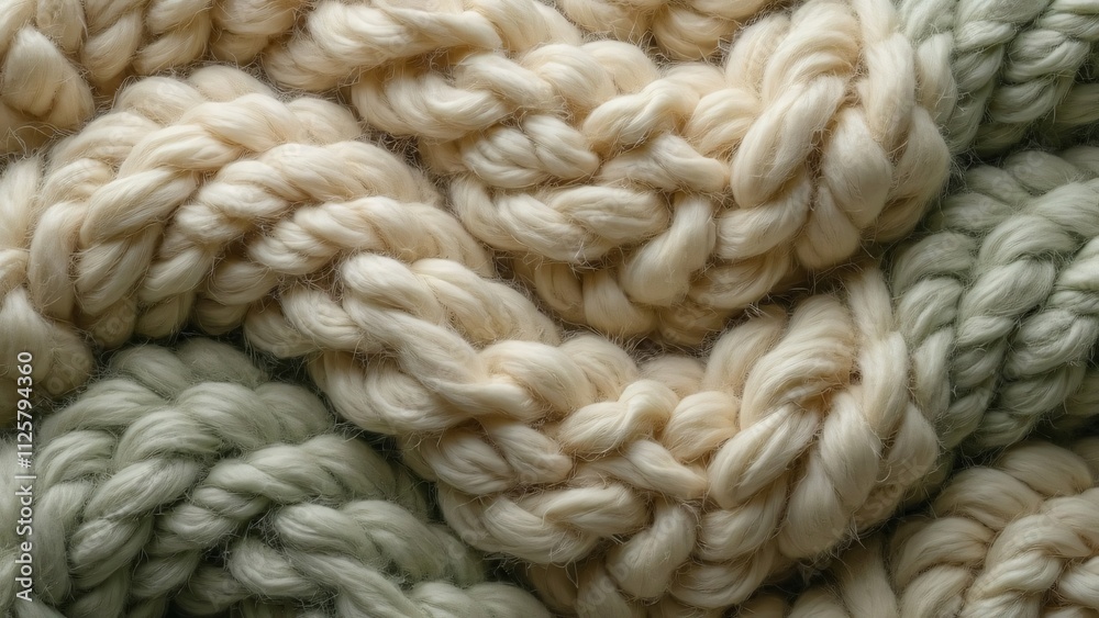 Warm & Cozy Wool Blanket Texture, Soft, Fluffy Fibers in Cream & Sage Warm & Cozy Wool Blanket Texture, Soft, Fluffy Fibers in Cream & Sage