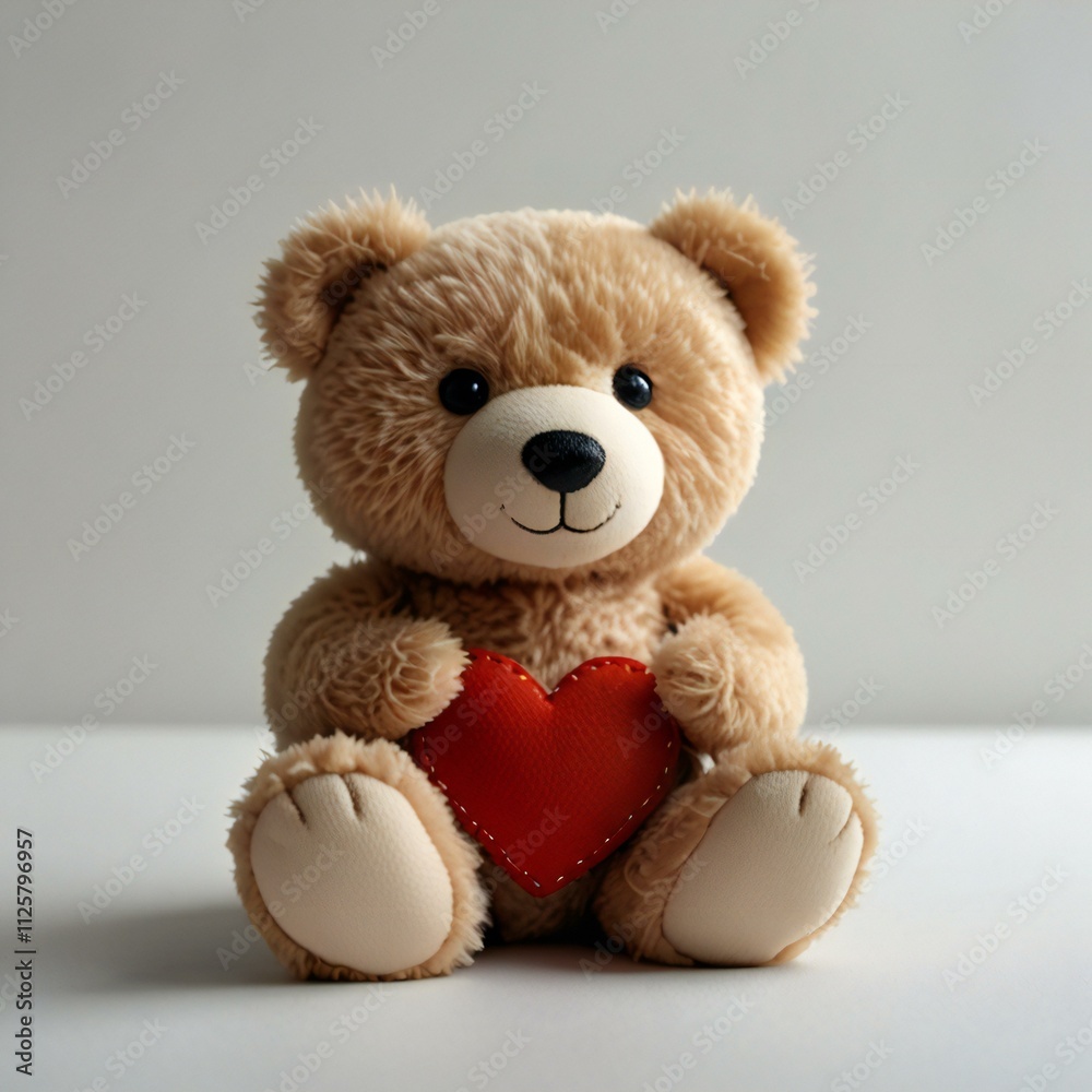 Obraz premium teddy bear with red heart