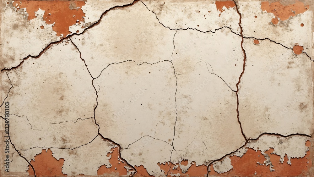 Ancient Cracked Clay Pot Texture, Aged Terracotta & Ochre Paint Ancient Cracked Clay Pot Texture, Aged Terracotta & Ochre Paint