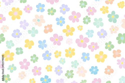 A colorful flower pattern with many different colors