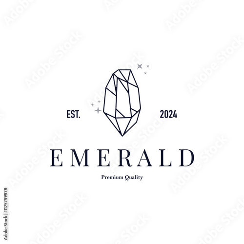 Gemstone Jewelry Logo, Design Vector Template Symbol Illustration