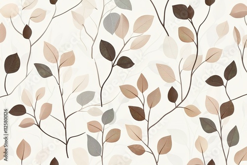 A white background with brown and tan leaves photo