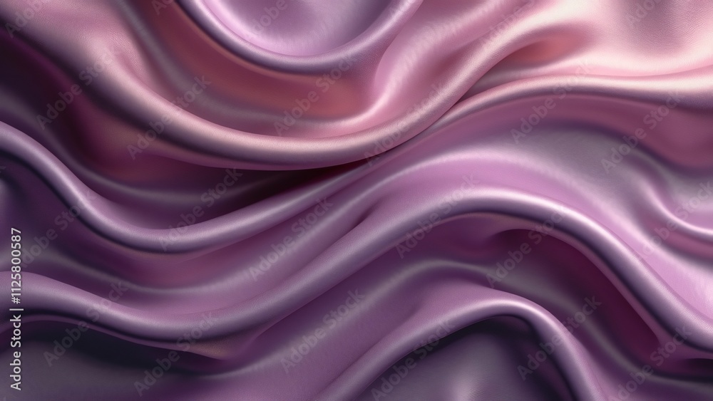 Obraz premium Luxurious Purple Satin Fabric, Smooth, Silky Drape with Light Reflections