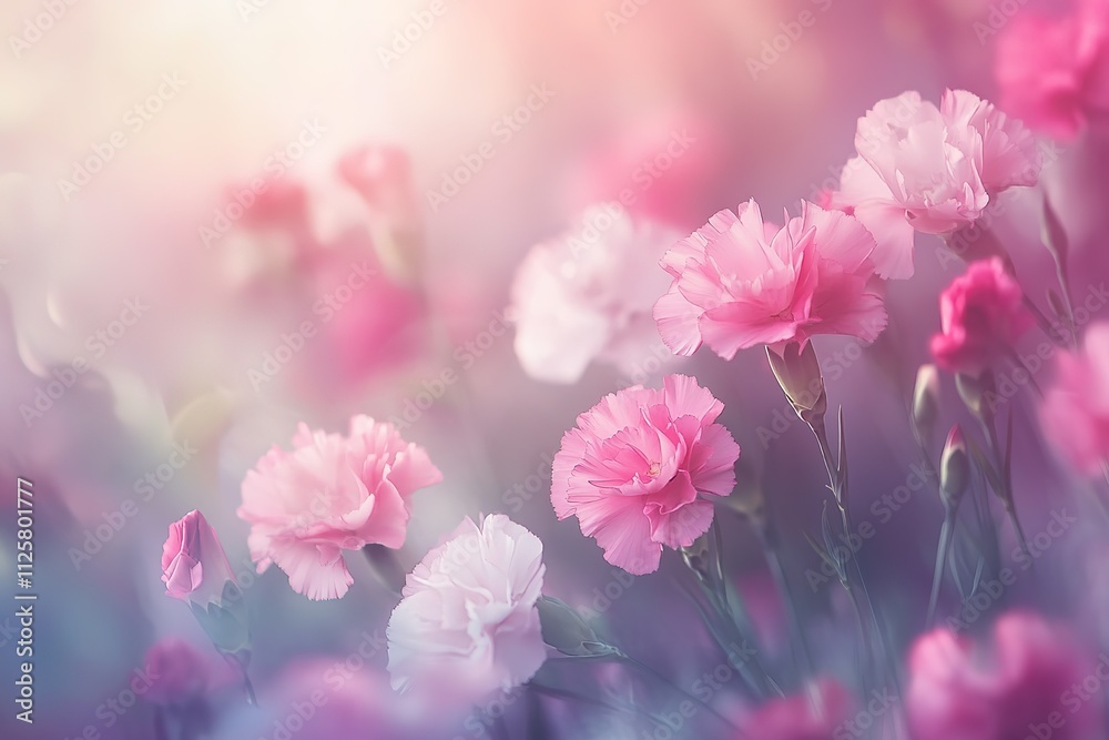 A beautiful bouquet of pink and white carnations A beautiful bouquet of pink and white carnations