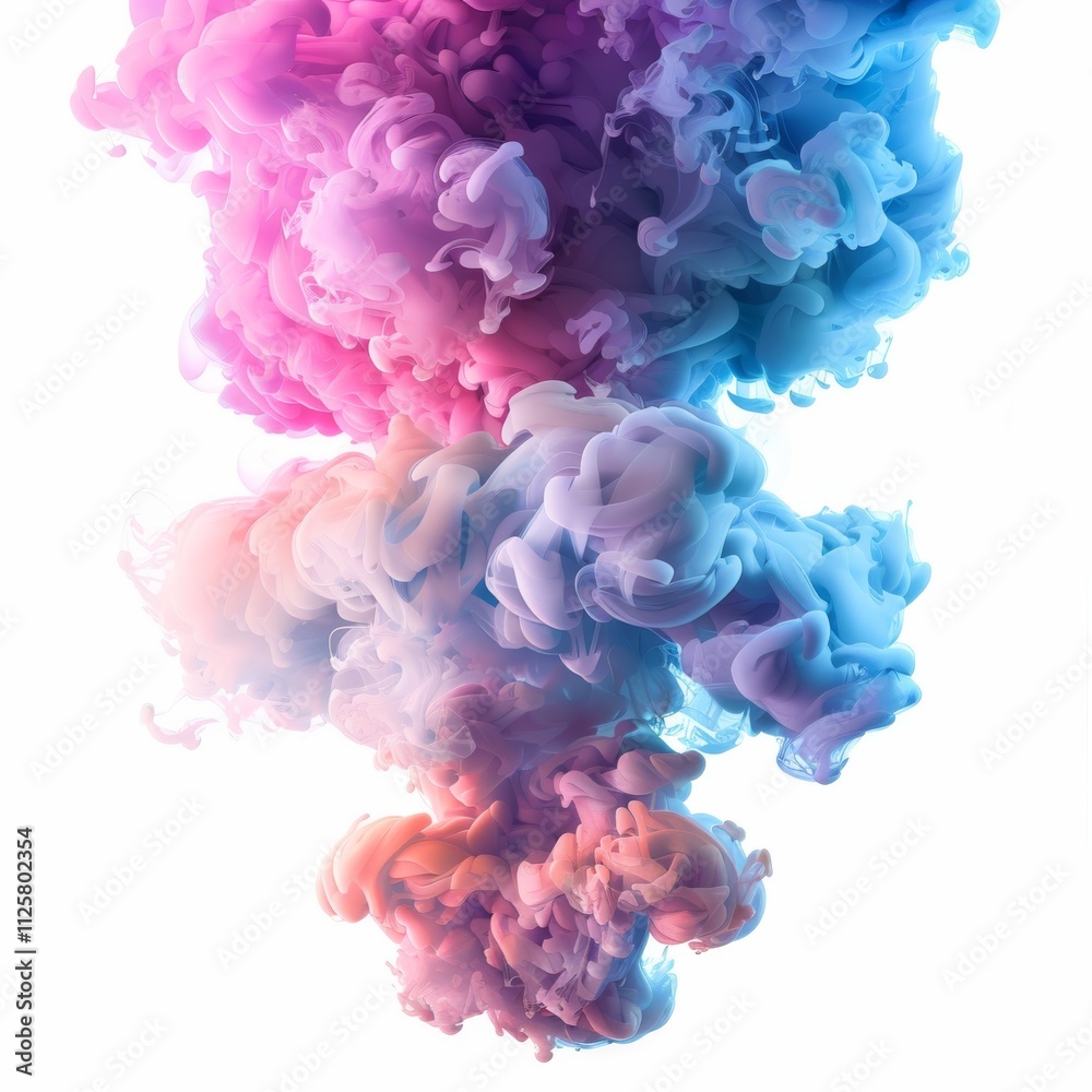 Obraz premium A dynamic smoke burst, vibrant color transitions