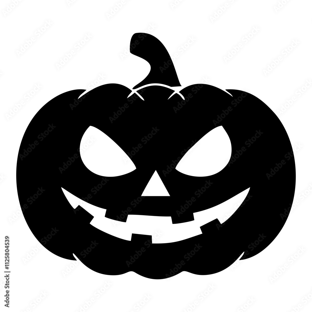 Pumpkin face black and white icon Pumpkin face black and white icon
