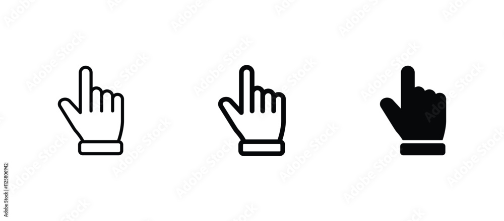 Obraz premium Hand pointer icons. Pointer click icon vector 