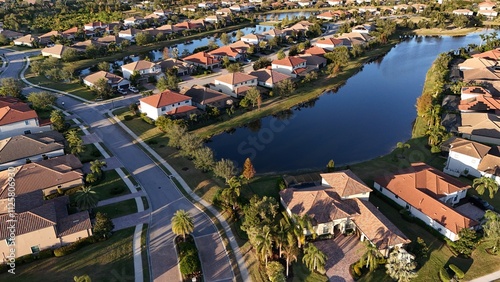aerial of luxury homes in Lakewood Ranch, Bradenton, Florida housing market