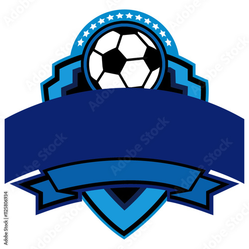 LOGO ESCUDO DEPORTIBO DE FUTBOL VECTORIZADO