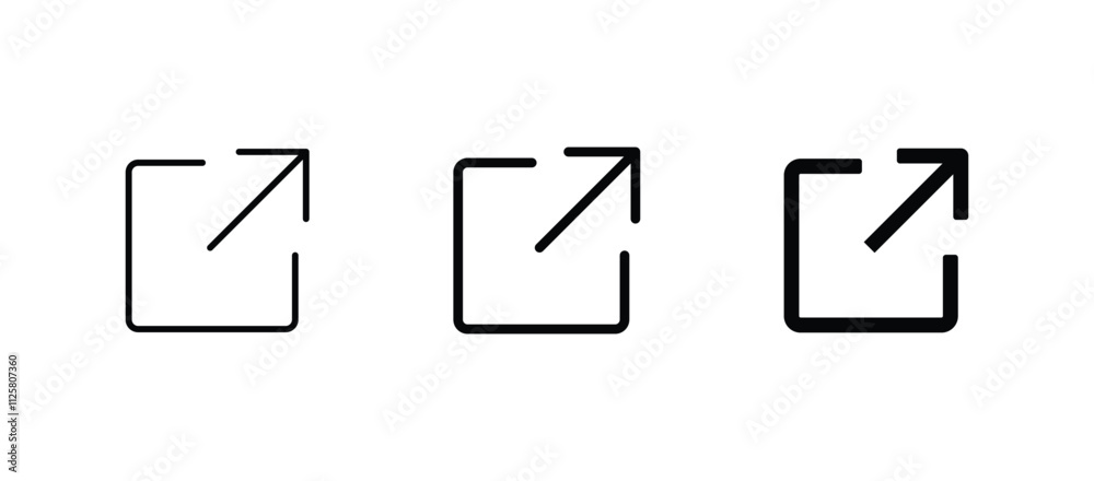 External link icon set vector illustration External link icon set vector illustration