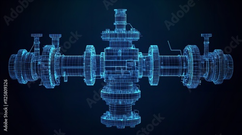 Oil Pipeline with Valve Business Concept – Finance and Economy.

