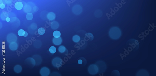Obraz na płótnie Blue bokeh, blurred background with sparkling lights, blurry glitter effect. Bright soft abstract background. Vector illustration. w salonie