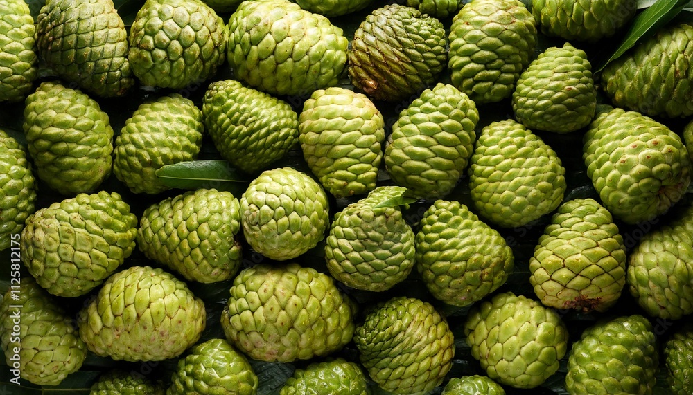 Flat Lay Top View of Bright Ripe Fragrant Green Chempedak Fruit as Background Flat Lay Top View of Bright Ripe Fragrant Green Chempedak Fruit as Background