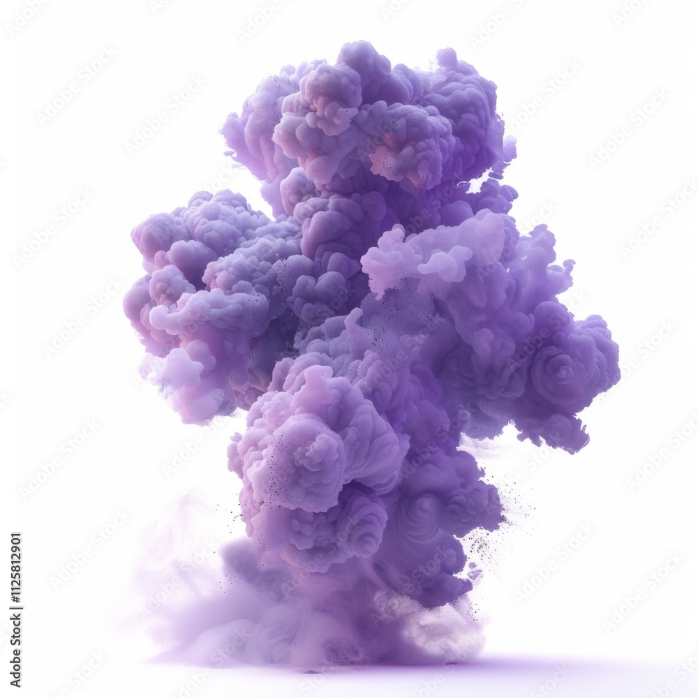 Fototapeta premium A plum smoke eruption, photorealistic