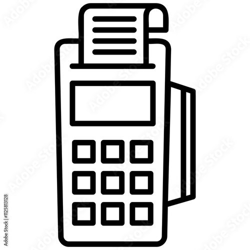 EDC Machine Icon in Line Style