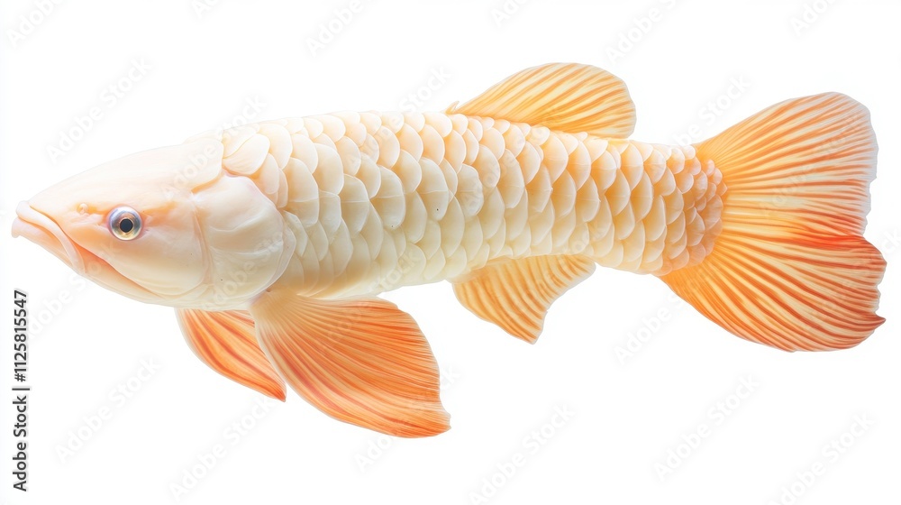 Elegant Orange and White Fish in Clean Water Elegant Orange and White Fish in Clean Water
