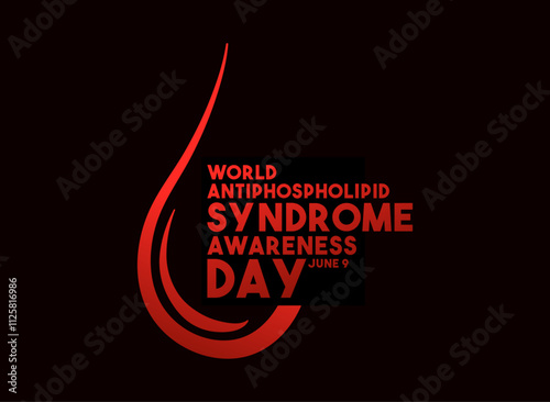 World Antiphospholipid Syndrome (APS) Awareness Day. Blood line icon. Gradient. 