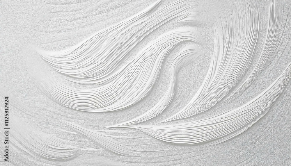 Obraz premium Pattern of white painted plaster wall texture isolated on white background. Clean surface 