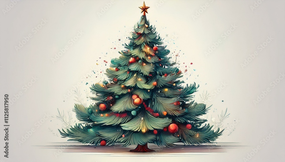 Bare Christmas tree isolated on a white background. Winter celebration concept
Bare Christmas tree isolated on a white background. Winter celebration concept