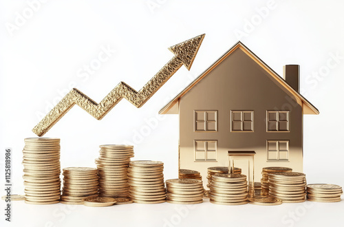 house and coins