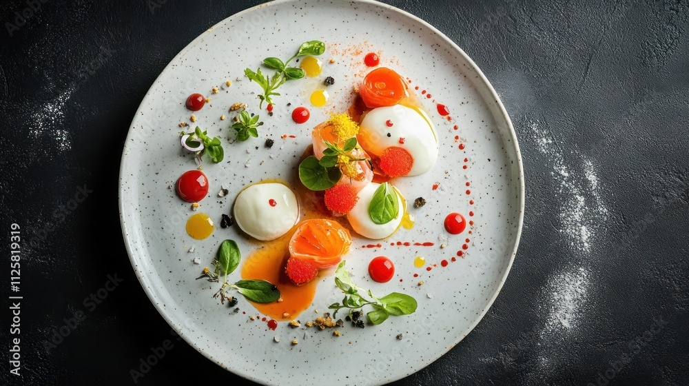 Gourmet Poached Egg Dish with Citrus and Herbs