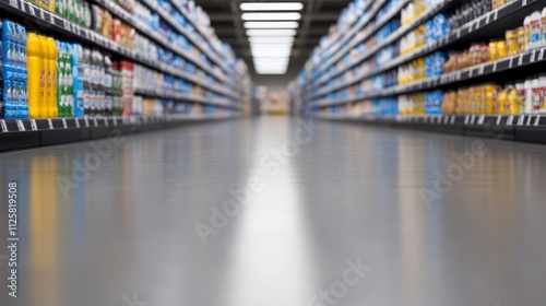 Supermarket Aisles Grocery Store Interior Retail Shopping Consumer Goods