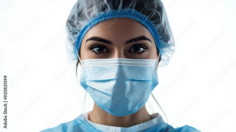 Medical professional isolated on white, perfect for branding visuals. Medical professional isolated on white, perfect for branding visuals.