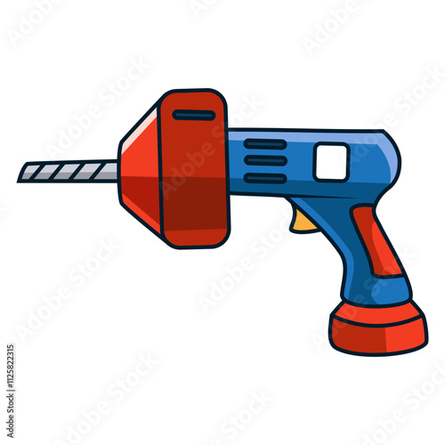 Electric drill on white background