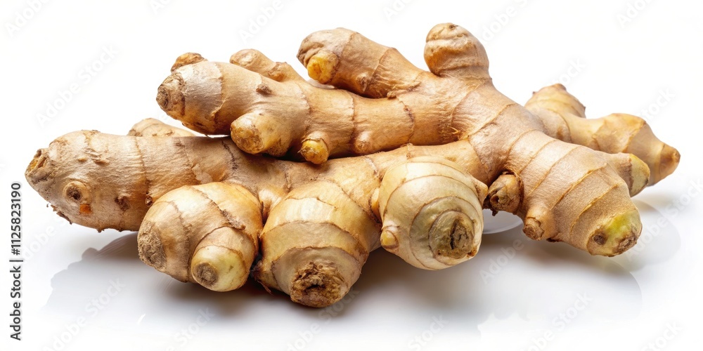 Fresh ginger root isolated on white background, ginger, root, fresh, isolated, white background, cooking, ingredient, spice, herb Fresh ginger root isolated on white background, ginger, root, fresh, isolated, white background, cooking, ingredient, spice, herb