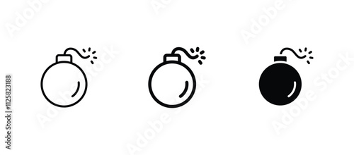 bomb icon set vector illustration