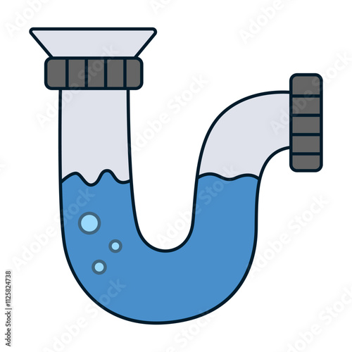 Water pipe on white background