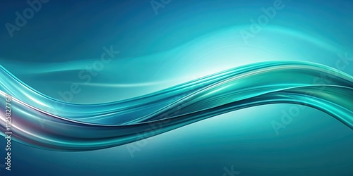 Elegance abstract wave flowing blue and turquoise background with minimalist soft gradient, elegance, abstract, wave, flowing photo