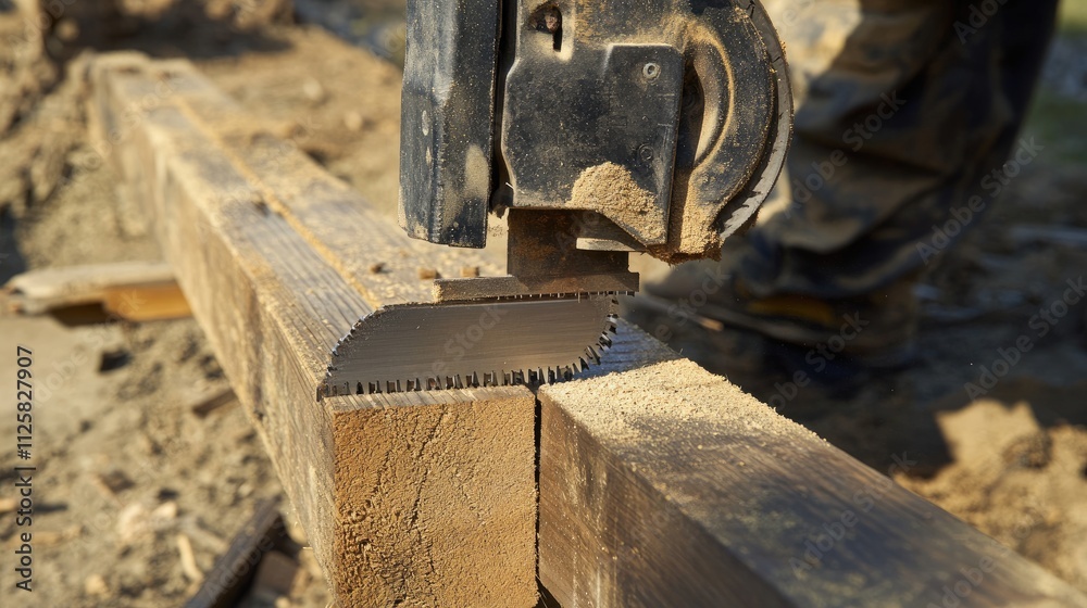 Precision Cutting Tool for Woodwork on Rough Timber Surface Precision Cutting Tool for Woodwork on Rough Timber Surface