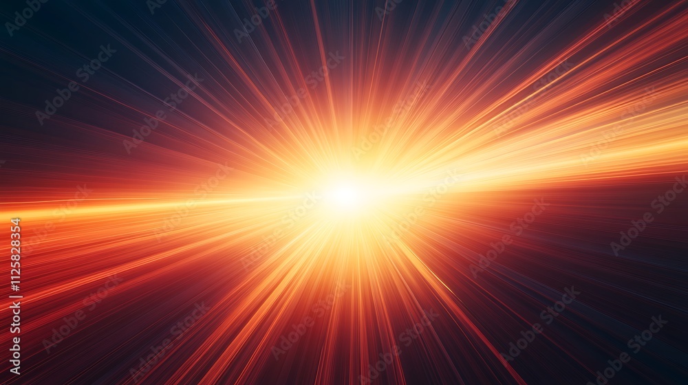 A dynamic burst of light representing energy and motion in a cosmic or abstract setting.