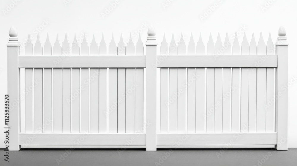 White picket fence on a bright sunny day