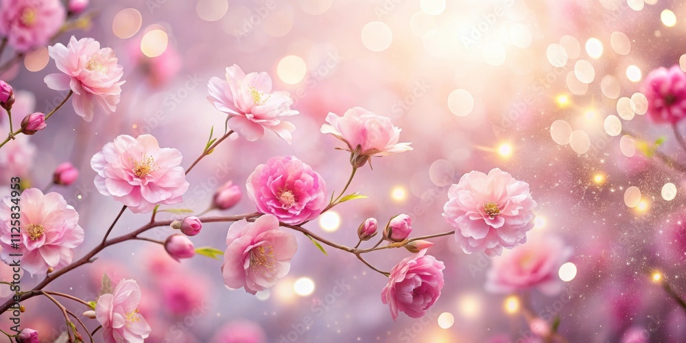 Delicate pink flowers with sparkling lights, pink, flowers, delicate, lights, sparkles, soft, pastel, romantic, ethereal, bloom Delicate pink flowers with sparkling lights, pink, flowers, delicate, lights, sparkles, soft, pastel, romantic, ethereal, bloom