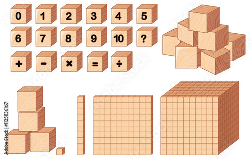 Mathematical Wooden Blocks and Cubes