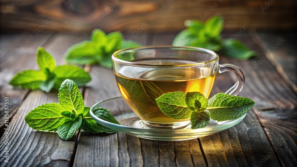 Mint tea in a cozy cup with fresh mint leaves , tea, cup, hot, drink, beverage, mint, leaves, healthy, refreshing, warm Mint tea in a cozy cup with fresh mint leaves , tea, cup, hot, drink, beverage, mint, leaves, healthy, refreshing, warm