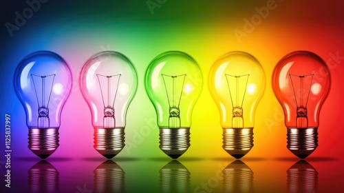 A glowing light bulb against a gradient of vibrant colors, representing the spark of innovation and fresh thinking.