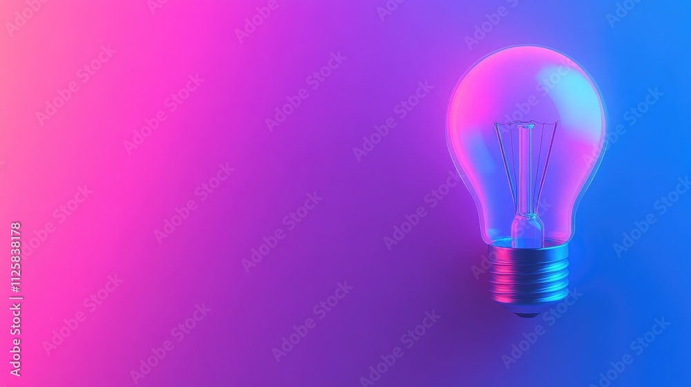 A glowing light bulb illuminates against a smooth gradient background, symbolizing the birth of new ideas. A glowing light bulb illuminates against a smooth gradient background, symbolizing the birth of new ideas.