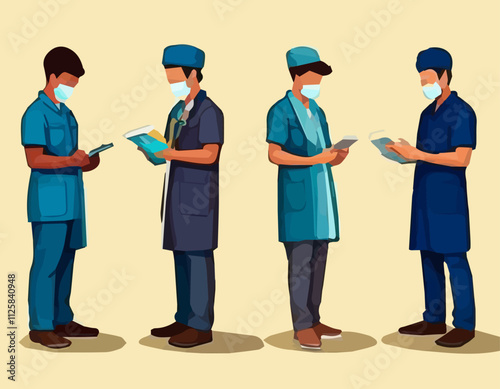 Frontline Heroes: A Symbolic Illustration Honoring the Dedication and Resilience of Healthcare Professionals