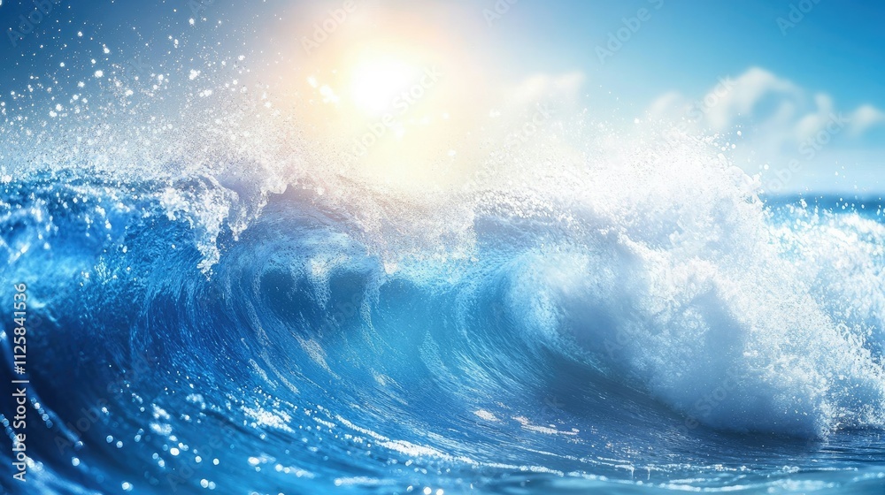 Blue waves swirling with brilliant sparkling light effects, offering a stunning visual that inspires a sense of tranquility and awe. Blue waves swirling with brilliant sparkling light effects, offering a stunning visual that inspires a sense of tranquility and awe.