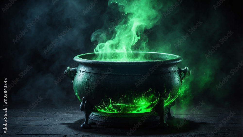 Cauldron with Glowing Potion Cauldron with Glowing Potion