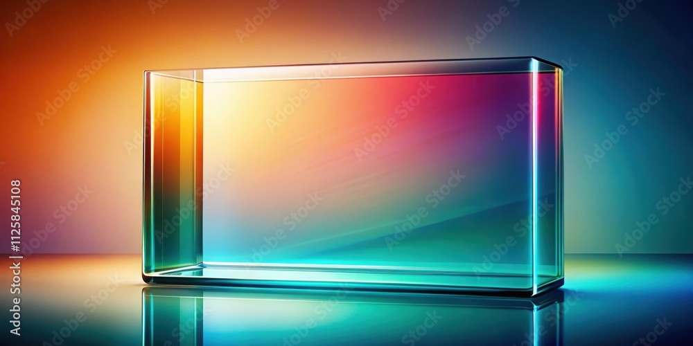 Fototapeta premium Flowing gradient multilayer glass background, rendering, glass,gradient, multilayer, abstract, design, texture, colorful