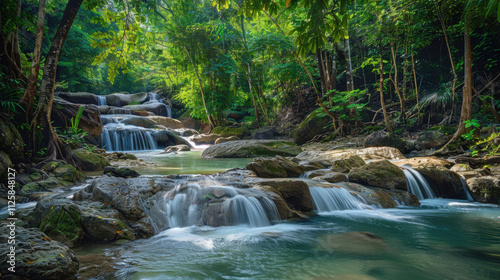 Here's a  and keywords for your stock photo

 Serene Waterfall i