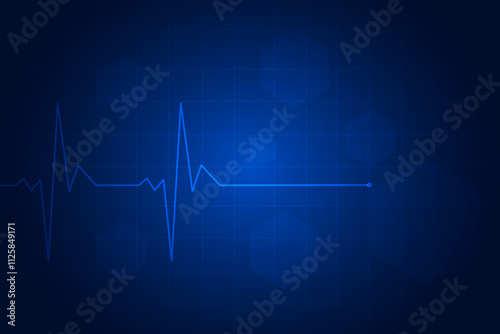 digital heartbeat line on abstract background