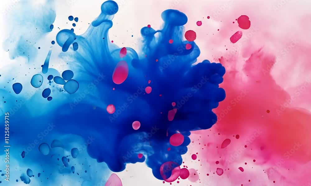 The image features a vibrant splash of blue and pink watercolor, creating an abstract design with droplets and splatters on a light background. It evokes creativity and artistic expression. The image features a vibrant splash of blue and pink watercolor, creating an abstract design with droplets and splatters on a light background. It evokes creativity and artistic expression.