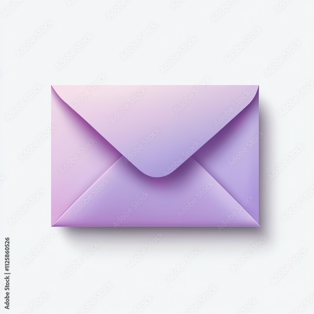 Purple envelope on white isolated background. Purple envelope on white isolated background.