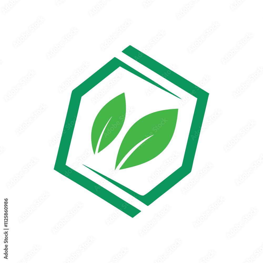 minimalist green leaf logo design on white background minimalist green leaf logo design on white background
